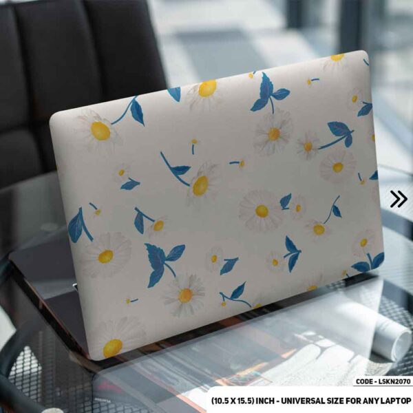 Flower Pattern Floral Design Matte Finished Removable Waterproof Laptop Sticker & Laptop Skin (Including FREE Accessories) - LSKN2070 - DDecorator