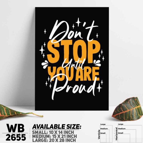 DDecorator Don't Stop - Motivational Wall Decoration And Home Decoration PVC Wall Board And Wall Canvas - WB2655
