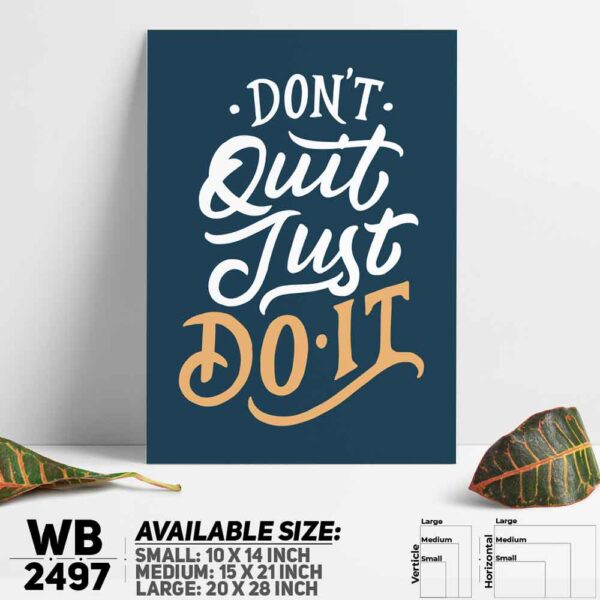 DDecorator Don't Quit Just Do It - Motivational Wall Decoration And Home Decoration PVC Wall Board And Wall Canvas - WB2497