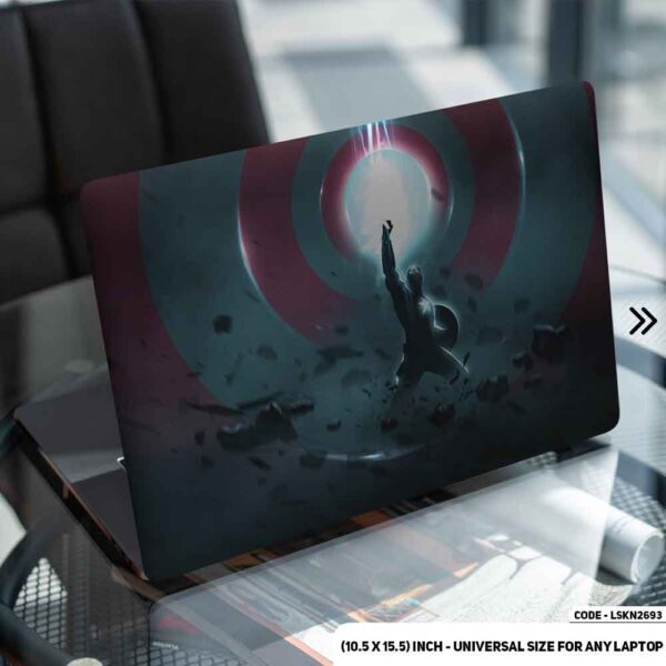 Captain America with Sheild Matte Finished Removable Waterproof Laptop Sticker & Laptop Skin (Including FREE Accessories) - LSKN2693 - DDecorator