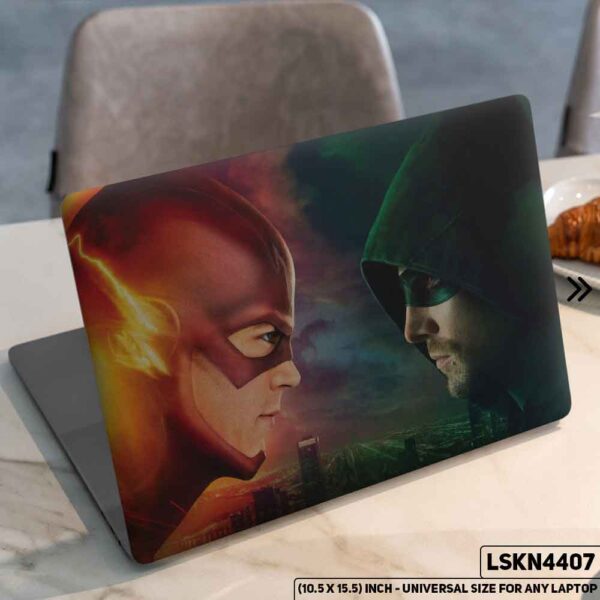 Flash & Villain Matte Finished Removable Waterproof Laptop Sticker & Laptop Skin (Including FREE Accessories) - LSKN4407 - DDecorator