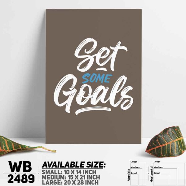 DDecorator Set Some Goals - Motivational Wall Decoration And Home Decoration PVC Wall Board And Wall Canvas - WB2489