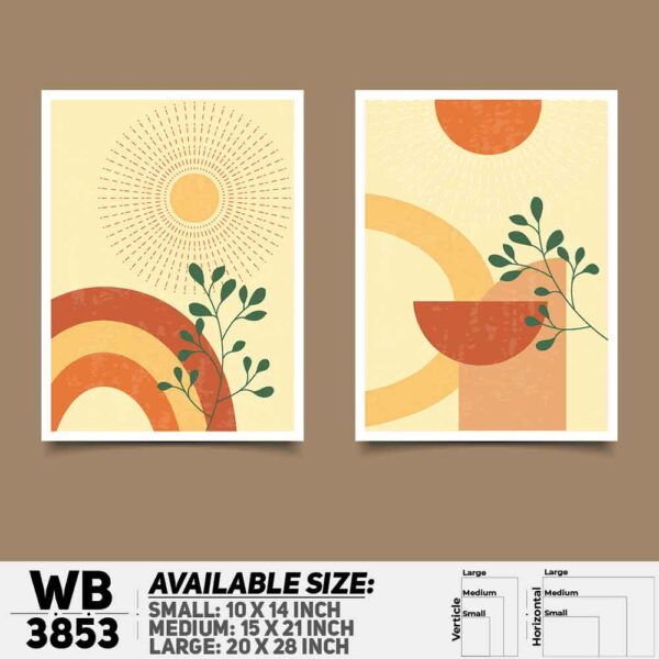 DDecorator Flower And Leaf ArtWork (Set of 2) Wall Decoration And Home Decoration PVC Wall Board And Wall Canvas - WB3853