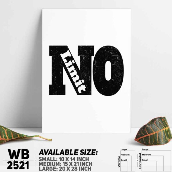 DDecorator No Limit - Motivational Wall Decoration And Home Decoration PVC Wall Board And Wall Canvas - WB2521