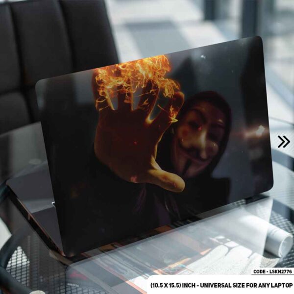 Anonymous Boy Matte Finished Removable Waterproof Laptop Sticker & Laptop Skin (Including FREE Accessories) - LSKN2776 - DDecorator