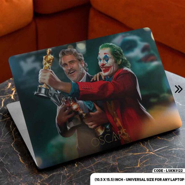 Joker Taking Oscars Matte Finished Removable Waterproof Laptop Sticker & Laptop Skin (Including FREE Accessories) - LSKN3122 - DDecorator