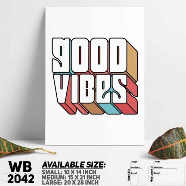 DDecorator Good Vibes - Motivational Wall Decoration And Home Decoration PVC Wall Board And Wall Canvas - WB2042