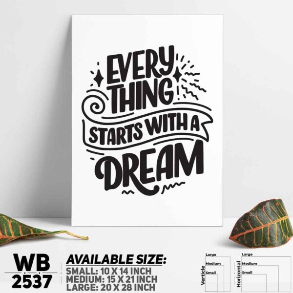 DDecorator Dream Big - Motivational Wall Decoration And Home Decoration PVC Wall Board And Wall Canvas - WB2537