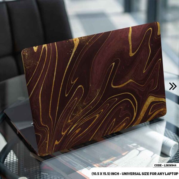 Orange Marble Texture Matte Finished Removable Waterproof Laptop Sticker & Laptop Skin (Including FREE Accessories) - LSKN944 - DDecorator