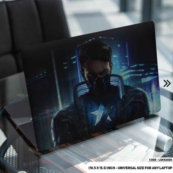 Captain America Matte Finished Removable Waterproof Laptop Sticker & Laptop Skin (Including FREE Accessories) - LSKN2880 - DDecorator
