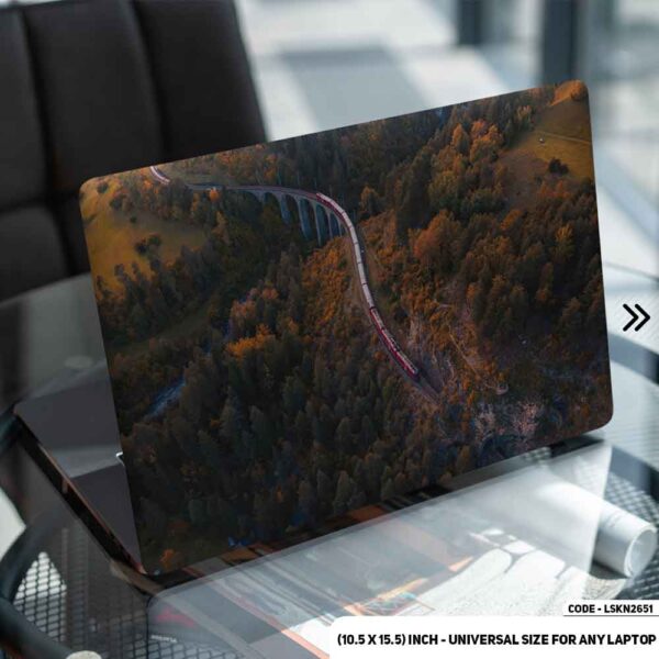Fantasy Forest Bridge Illustration Matte Finished Removable Waterproof Laptop Sticker & Laptop Skin (Including FREE Accessories) - LSKN2651 - DDecorator