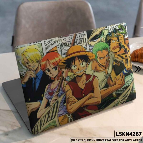 One Piece Manga Series Monkey D. Luffy Straw Hat  Matte Finished Removable Waterproof Laptop Sticker & Laptop Skin (Including FREE Accessories) - LSKN4267 - DDecorator