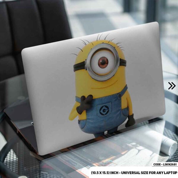 Minions with One Eye Matte Finished Removable Waterproof Laptop Sticker & Laptop Skin (Including FREE Accessories) - LSKN2681 - DDecorator