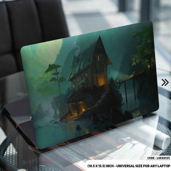 Fantasy Landscape Illustration Matte Finished Removable Waterproof Laptop Sticker & Laptop Skin (Including FREE Accessories) - LSKN2535 - DDecorator