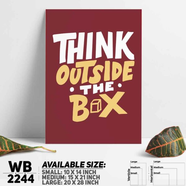 DDecorator Think Outside The Box - Motivational Wall Decoration And Home Decoration PVC Wall Board And Wall Canvas - WB2244