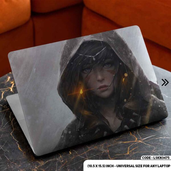 Digital Character Illustration Matte Finished Removable Waterproof Laptop Sticker & Laptop Skin (Including FREE Accessories) - LSKN3475 - DDecorator