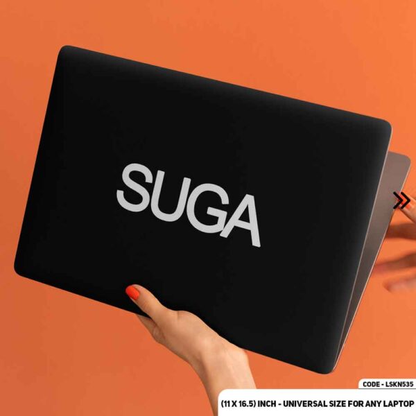 Simple Suga BTS Sticker Matte Finished Removable Waterproof Laptop Sticker & Laptop Skin (Including FREE Accessories) - LSKN535 - DDecorator