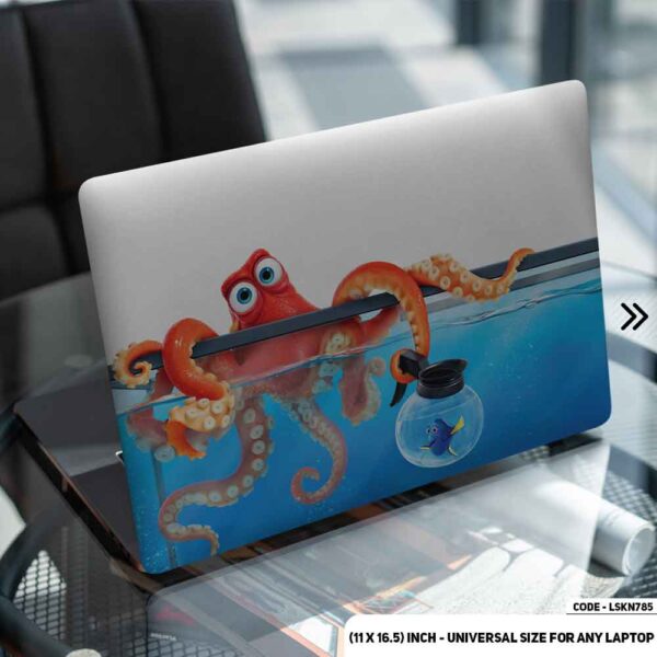 Octopus Looking Matte Finished Removable Waterproof Laptop Sticker & Laptop Skin (Including FREE Accessories) - LSKN785 - DDecorator
