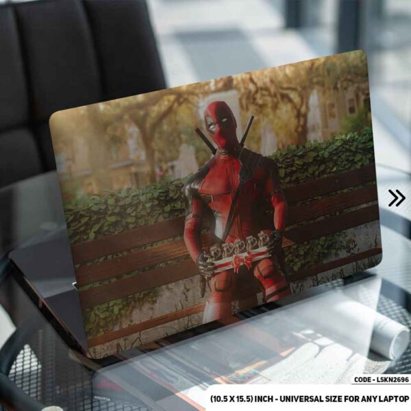 Deadpool Standing Matte Finished Removable Waterproof Laptop Sticker & Laptop Skin (Including FREE Accessories) - LSKN2695 - DDecorator