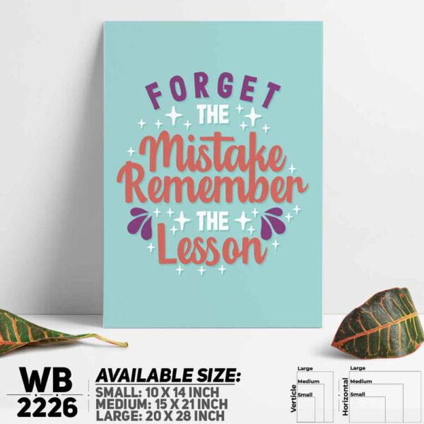 DDecorator Rember The Lesson - Motivational Wall Decoration And Home Decoration PVC Wall Board And Wall Canvas - WB2226