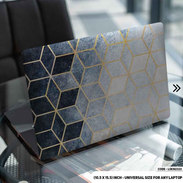 Geomatric Art Design Matte Finished Removable Waterproof Laptop Sticker & Laptop Skin (Including FREE Accessories) - LSKN2323 - DDecorator