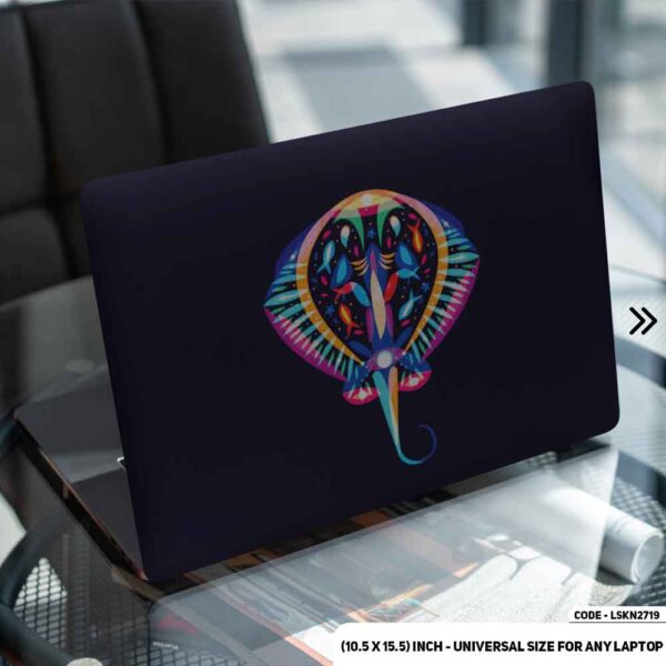 Neon Sea Fish Matte Finished Removable Waterproof Laptop Sticker & Laptop Skin (Including FREE Accessories) - LSKN2719 - DDecorator