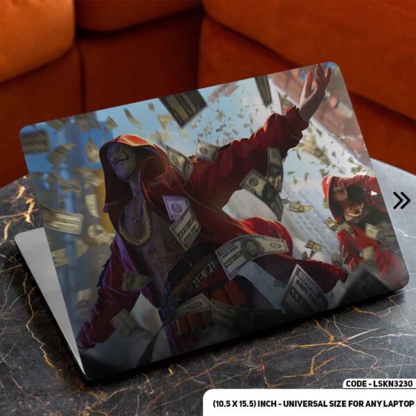 Money Heist Fantacy Art Illustration Matte Finished Removable Waterproof Laptop Sticker & Laptop Skin (Including FREE Accessories) - LSKN3230 - DDecorator