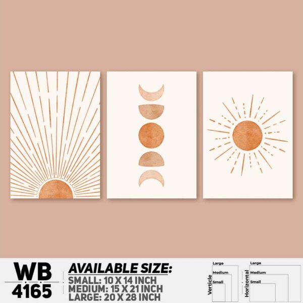 DDecorator Abstract Art (Set of 3) Wall Decoration And Home Decoration PVC Wall Board And Wall Canvas - WB4165