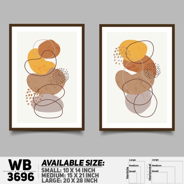 DDecorator Abstract ArtWork (Set of 3) Wall Decoration And Home Decoration PVC Wall Board And Wall Canvas - WB3696