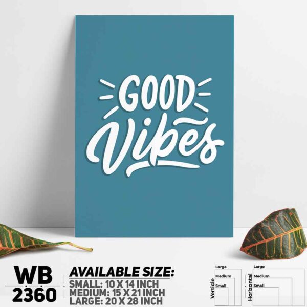 DDecorator Good Vibes - Motivational Wall Decoration And Home Decoration PVC Wall Board And Wall Canvas - WB2360