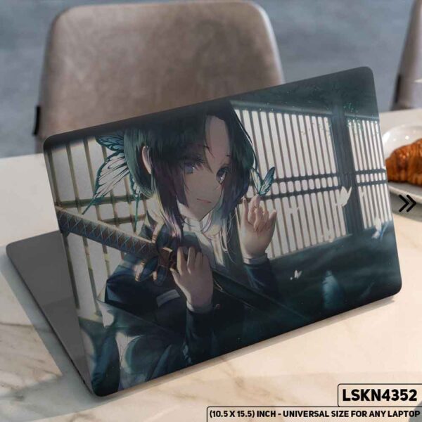 Demon Slayer: Kimetsu no Yaiba Matte Finished Removable Waterproof Laptop Sticker & Laptop Skin (Including FREE Accessories) - LSKN4352 - DDecorator