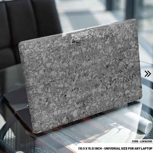 Luxury Brand Iconic Pattern Matte Finished Removable Waterproof Laptop Sticker & Laptop Skin (Including FREE Accessories) - LSKN2586 - DDecorator