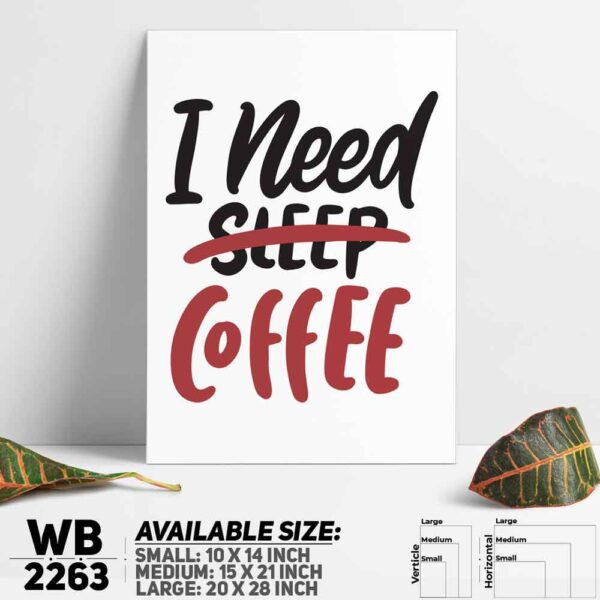 DDecorator I Need Coffee - Motivational Wall Decoration And Home Decoration PVC Wall Board And Wall Canvas - WB2263