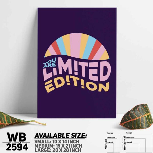 DDecorator You're Limited Edition - Motivational Wall Decoration And Home Decoration PVC Wall Board And Wall Canvas - WB2594
