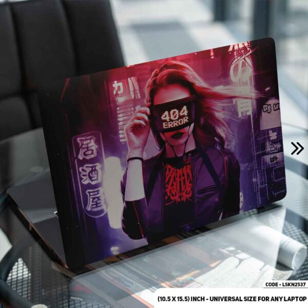 Digital Environment Illustration With Girl Matte Finished Removable Waterproof Laptop Sticker & Laptop Skin (Including FREE Accessories) - LSKN2537 - DDecorator