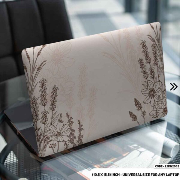 Flower Pattern Floral Design Matte Finished Removable Waterproof Laptop Sticker & Laptop Skin (Including FREE Accessories) - LSKN2082 - DDecorator