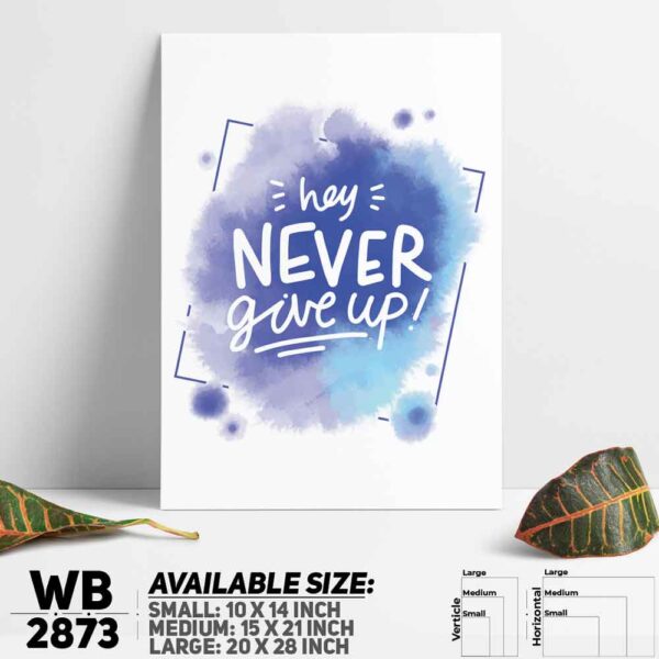 DDecorator Never Give Up - Motivational Wall Decoration And Home Decoration PVC Wall Board And Wall Canvas - WB2873