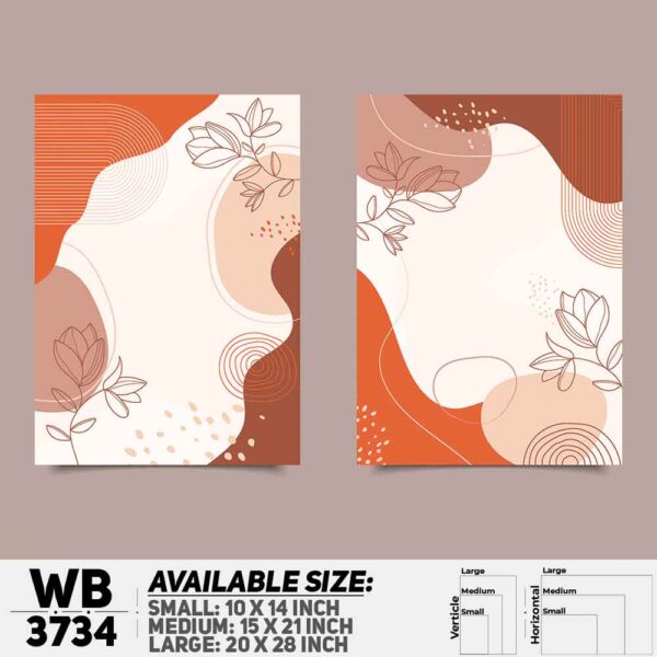 DDecorator Flower And Leaf ArtWork (Set of 3) Wall Decoration And Home Decoration PVC Wall Board And Wall Canvas - WB3734