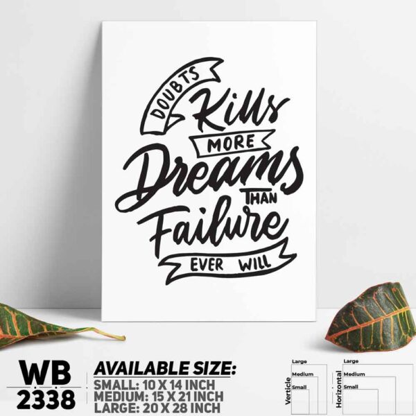 DDecorator Don't Doubt - Motivational Wall Decoration And Home Decoration PVC Wall Board And Wall Canvas - WB2338