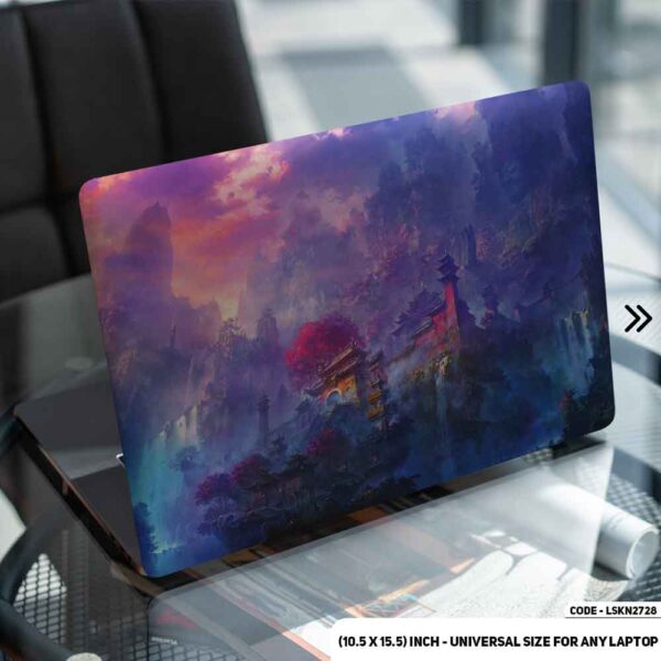 Fantasy Landscape Illustration Matte Finished Removable Waterproof Laptop Sticker & Laptop Skin (Including FREE Accessories) - LSKN2728 - DDecorator