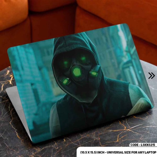 Neon Themed Spooky Boy Matte Finished Removable Waterproof Laptop Sticker & Laptop Skin (Including FREE Accessories) - LSKN3215 - DDecorator