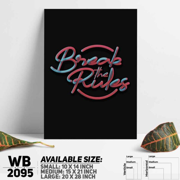 DDecorator Rules - Motivational Wall Decoration And Home Decoration PVC Wall Board And Wall Canvas - WB2095