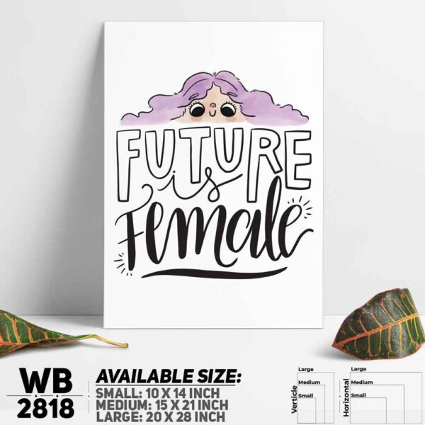 DDecorator Future Is Female Girl Power - Motivational Wall Decoration And Home Decoration PVC Wall Board And Wall Canvas - WB2818