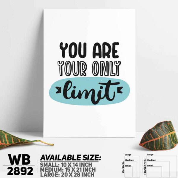 DDecorator You Are Your Only Limit - Motivational Wall Decoration And Home Decoration PVC Wall Board And Wall Canvas - WB2892