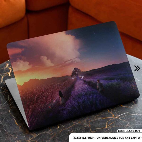 Digital Fantacy Couple Cartoon Art Illustration Matte Finished Removable Waterproof Laptop Sticker & Laptop Skin (Including FREE Accessories) - LSKN3177 - DDecorator
