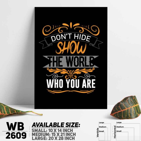 DDecorator Show the Word Who You Are - Motivational Wall Decoration And Home Decoration PVC Wall Board And Wall Canvas - WB2609