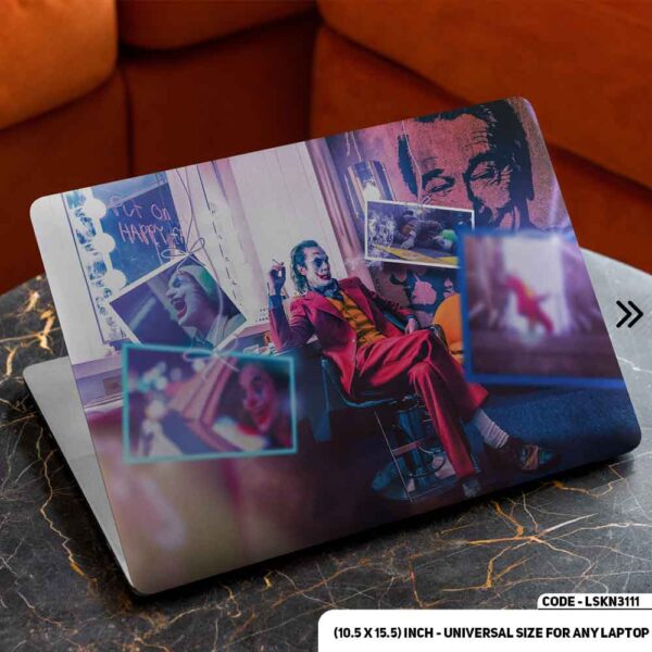 JOKER Sitting Matte Finished Removable Waterproof Laptop Sticker & Laptop Skin (Including FREE Accessories) - LSKN3111 - DDecorator