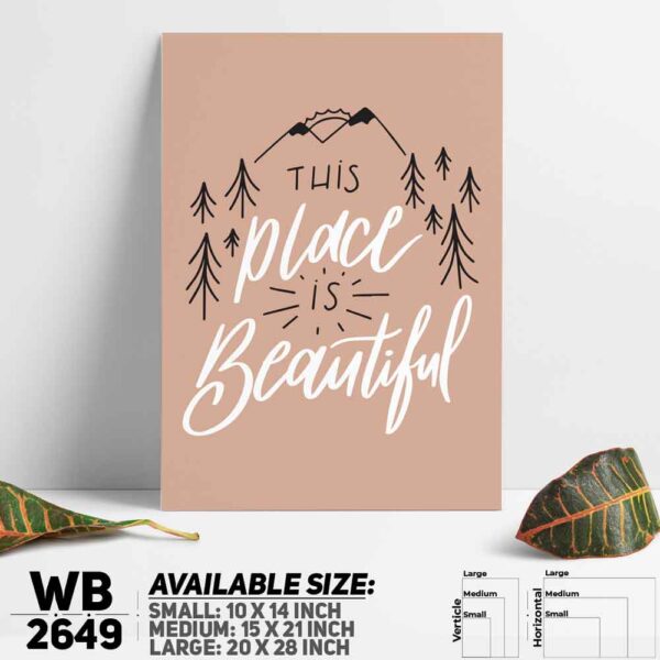 DDecorator Beautiful Place Travel - Motivational Wall Decoration And Home Decoration PVC Wall Board And Wall Canvas - WB2649