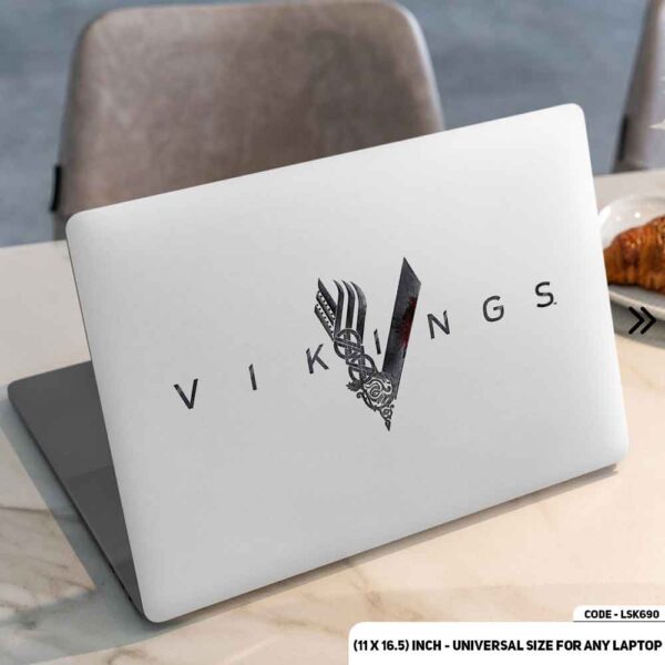 Vikings Matte Finished Removable Waterproof Laptop Sticker & Laptop Skin (Including FREE Accessories) - LSKN690 - DDecorator