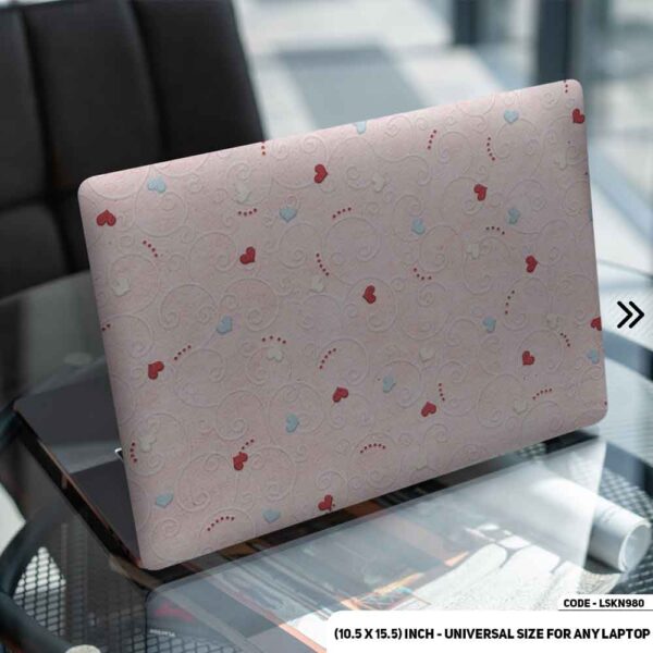 Pink Flower Pattern Floral Design Love Matte Finished Removable Waterproof Laptop Sticker & Laptop Skin (Including FREE Accessories) - LSKN980 - DDecorator